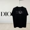 6931a017ccd8ab3d7af93d78 Dior Collaborative Embroidered Cat Short Sleeve T-Shirt in Premium Washed Cotton