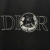 6931a017ccd8ab3d7af93d7e Dior Collaborative Embroidered Cat Short Sleeve T-Shirt in Premium Washed Cotton