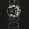 6931a018ccd8ab3d7af93d86 Dior Collaboration Embroidered Cat Short-Sleeve T-Shirt - Premium Version