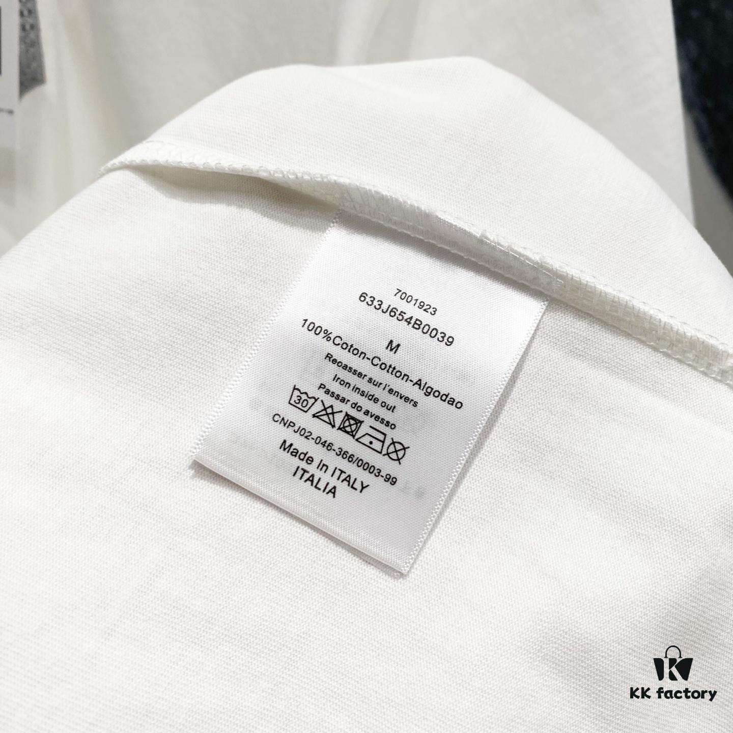 6931a018ccd8ab3d7af93d93 DIOR 320g Crew Neck Short Sleeve T-Shirt with Classic CD Silver Logo Embroidery