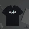 6931a01dccd8ab3d7af93dcc DIOR Logo Print Short Sleeve T-Shirt, Heavyweight 320g Garment-Dyed Fabric, Unisex Fashion Comfortable Tee