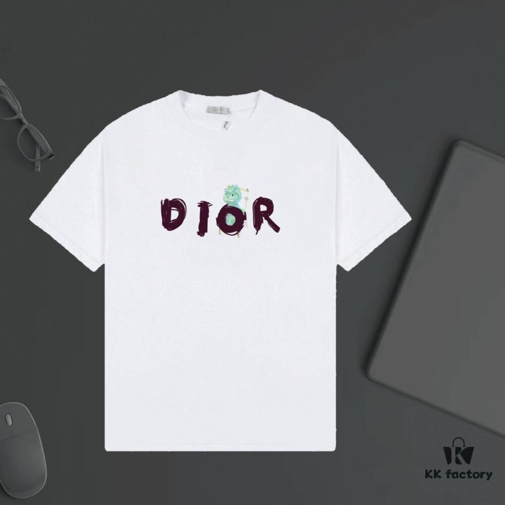 6931a01dccd8ab3d7af93dcd DIOR Logo Print Heavyweight T-Shirt 320g
