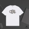 6931a022ccd8ab3d7af93dde DIOR Letter Print Short Sleeve T-Shirt, Premium 240g Garment-Dyed Fabric, Soft Touch, Stylish and Versatile Unisex Design