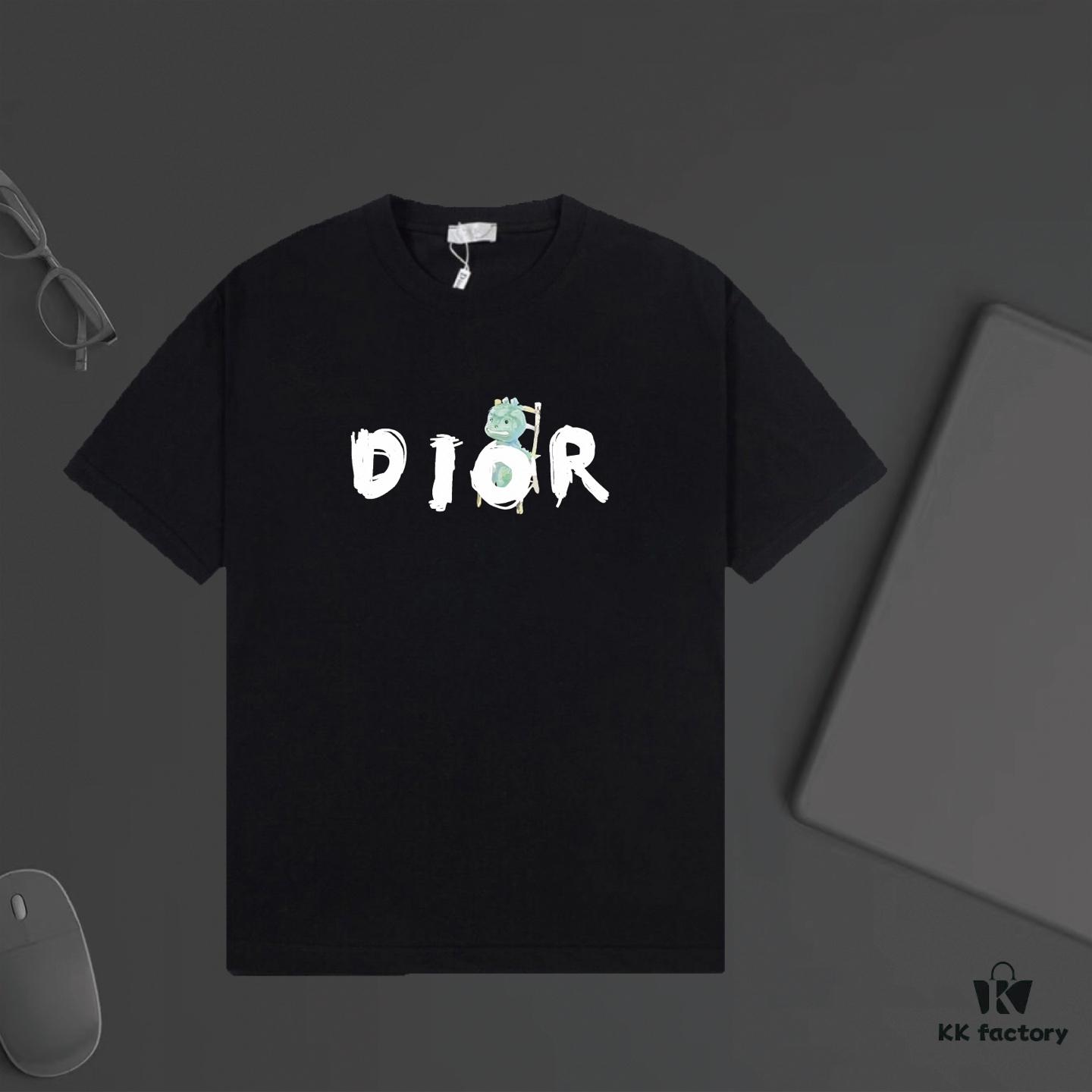 6931a025ccd8ab3d7af93ded DIOR Letter Multicolor Bear Print Short Sleeve T-Shirt