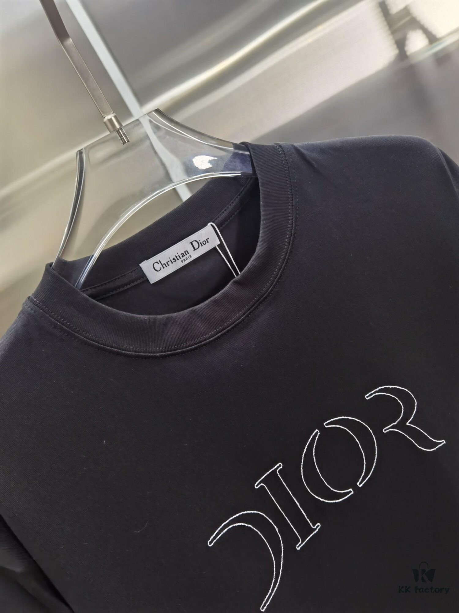6931a02accd8ab3d7af93e35 Dior D'OR (Embroidered Top-tier Version, Different from Standard Stock) Short Sleeve T-Shirt