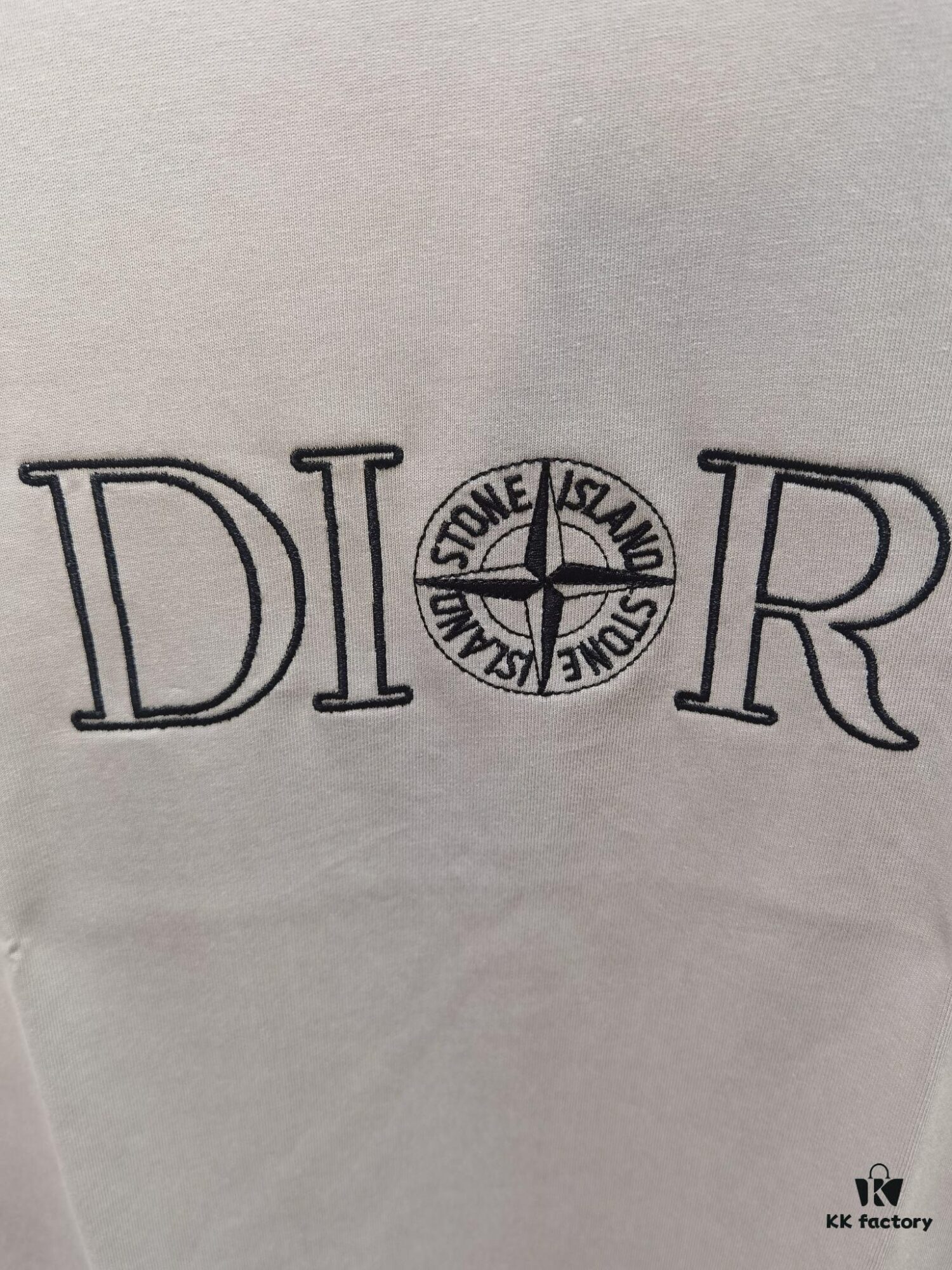 6931a02dccd8ab3d7af93e6b D*OR Embroidered Short Sleeve T-Shirt (Top Quality Version, Different from Standard Stock) - Unisex Design, Never Discontinued