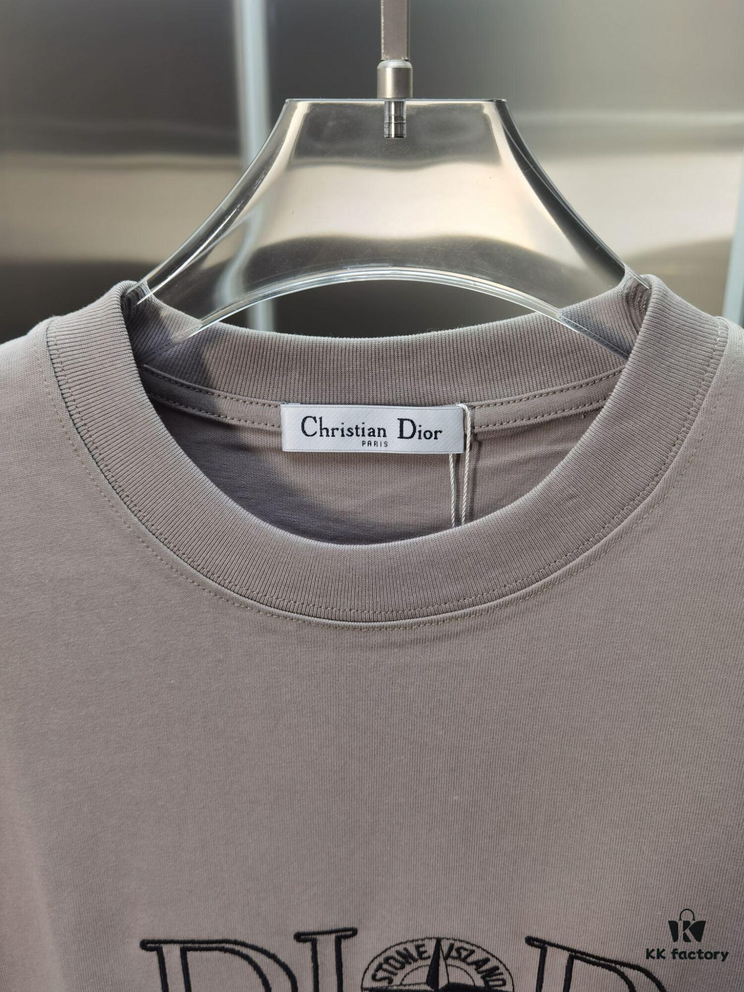 6931a02dccd8ab3d7af93e6e D*OR Embroidered Short Sleeve T-Shirt (Top Quality Version, Different from Standard Stock) - Unisex Design, Never Discontinued