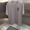 6931a02dccd8ab3d7af93e75 Dior D'Or (Embroidered Premium Version, Distinct from Standard Stock) Short Sleeve T-Shirt 300g Double Yarn 100% Cotton Unisex Design in Black, White, Grey, and Angora Red