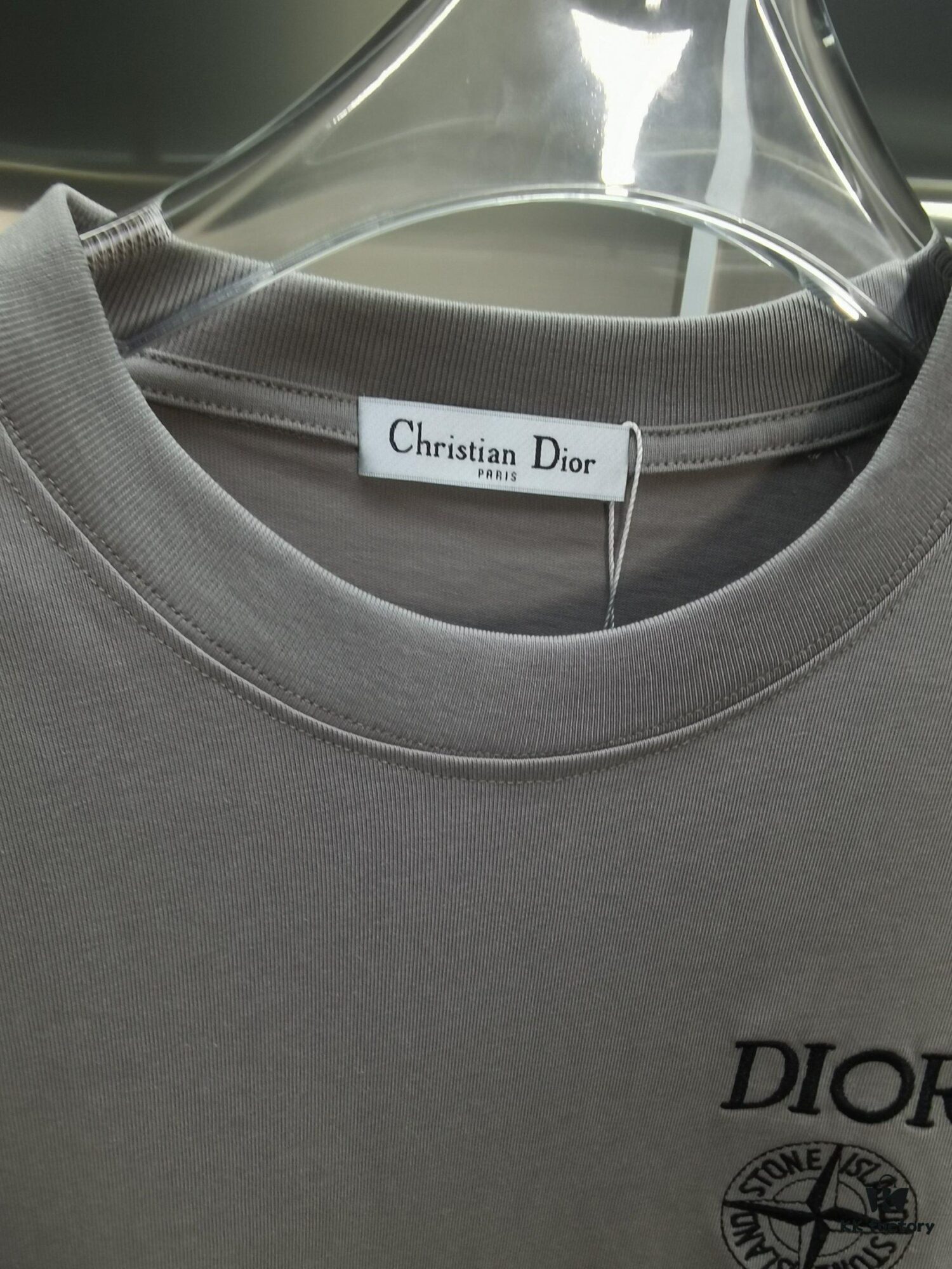 6931a02dccd8ab3d7af93e78 Dior D'Or (Embroidered Premium Version, Distinct from Standard Stock) Short Sleeve T-Shirt 300g Double Yarn 100% Cotton Unisex Design in Black, White, Grey, and Angora Red