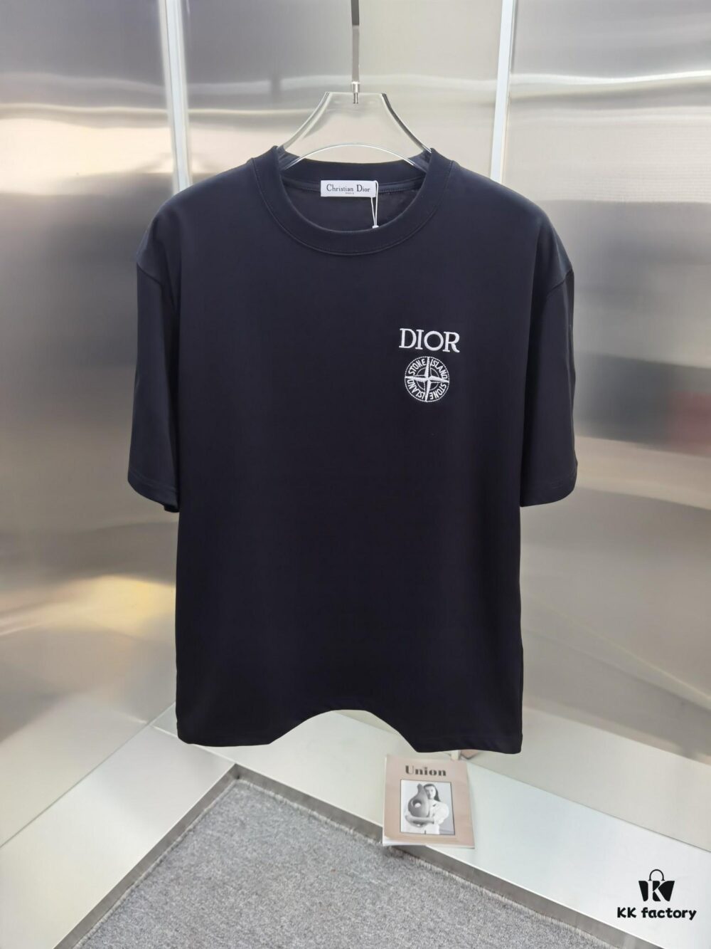 6931a02eccd8ab3d7af93e81 Dior D'Or (Embroidered Premium Version, Different from Standard Stock) Short Sleeve T-Shirt 300g Double Yarn 100% Cotton Unisex Black White Grey Angora Red