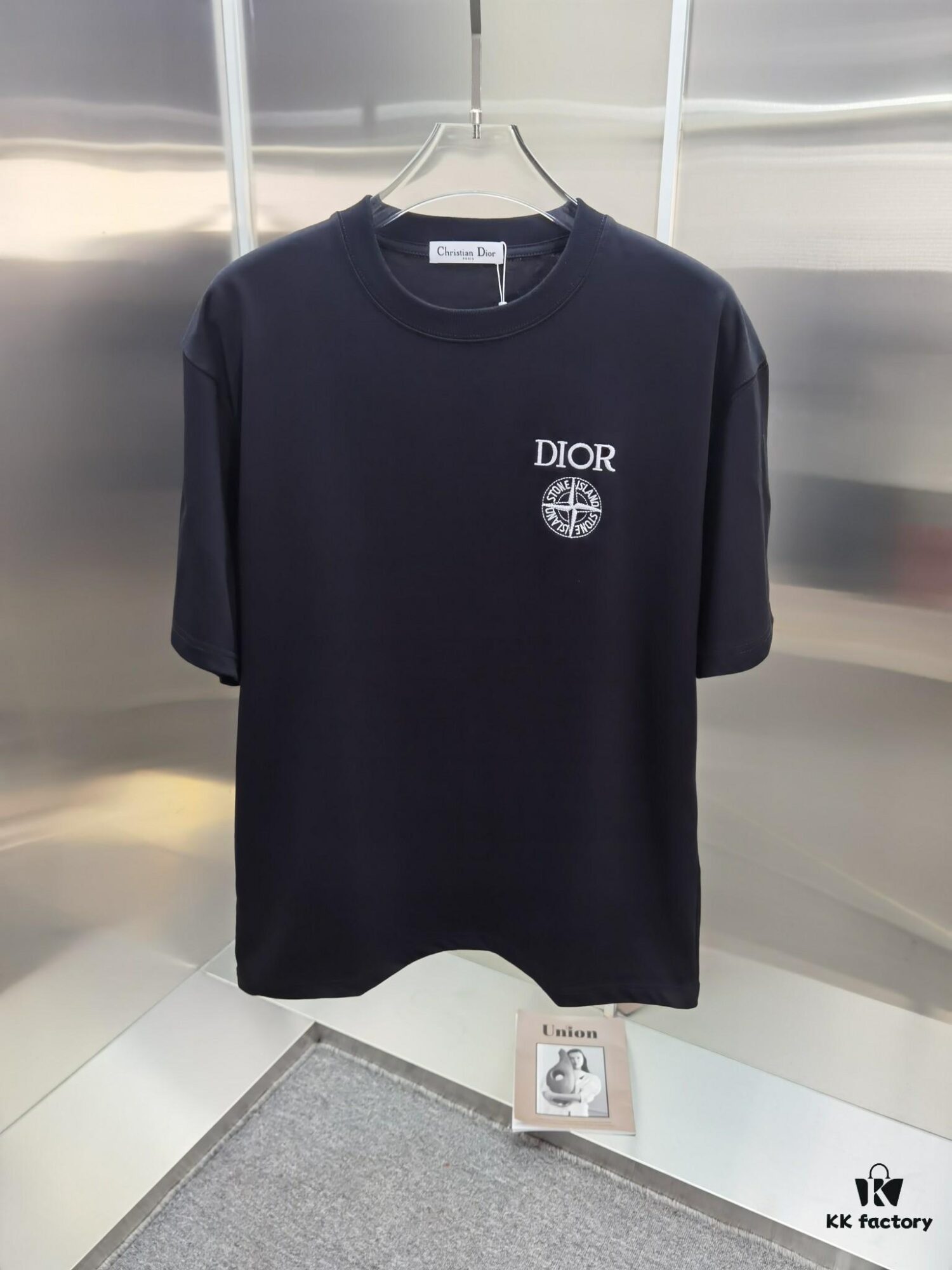 6931a02eccd8ab3d7af93e81 Dior D'Or (Embroidered Premium Version, Different from Standard Stock) Short Sleeve T-Shirt 300g Double Yarn 100% Cotton Unisex Black White Grey Angora Red