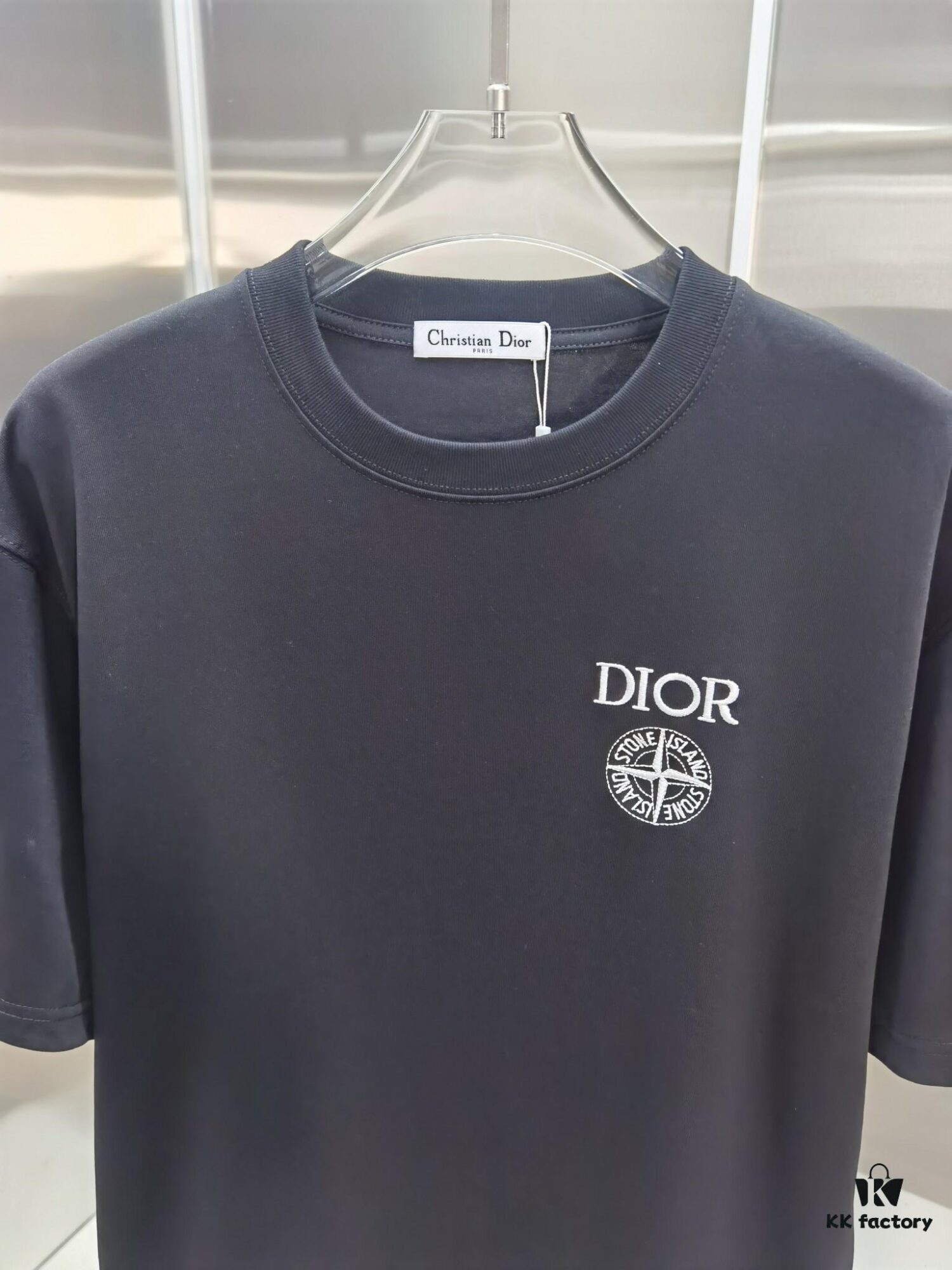6931a02eccd8ab3d7af93e83 Dior D'Or (Embroidered Premium Version, Different from Standard Stock) Short Sleeve T-Shirt 300g Double Yarn 100% Cotton Unisex Black White Grey Angora Red