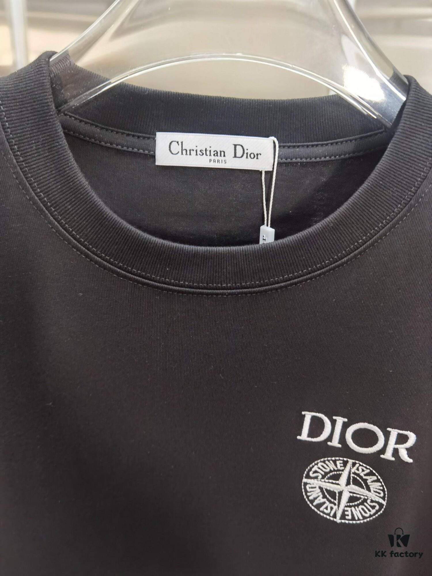 6931a02eccd8ab3d7af93e84 Dior D'Or (Embroidered Premium Version, Different from Standard Stock) Short Sleeve T-Shirt 300g Double Yarn 100% Cotton Unisex Black White Grey Angora Red