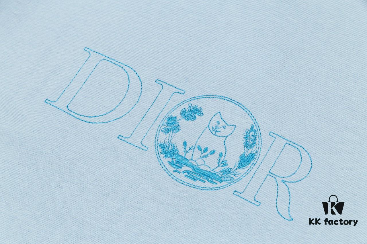 Aodi D*OR (Embroidered Premium Version, Different from Standard Stock) Short Sleeve T-Shirt