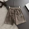 Dior 2025 Spring/Summer New Arrival High-End Elastic Waist Casual Solid Loose Shorts
