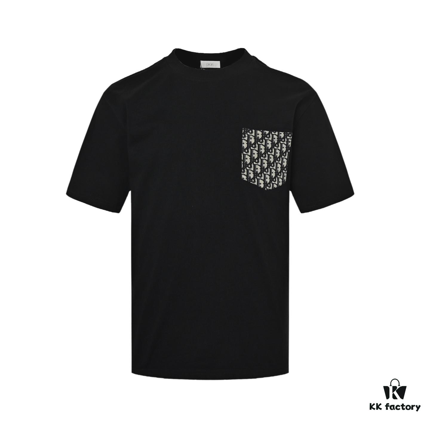 6931a043ccd8ab3d7af94024 Dior 25SS Vintage Jacquard Pocket Short Sleeve T-Shirt