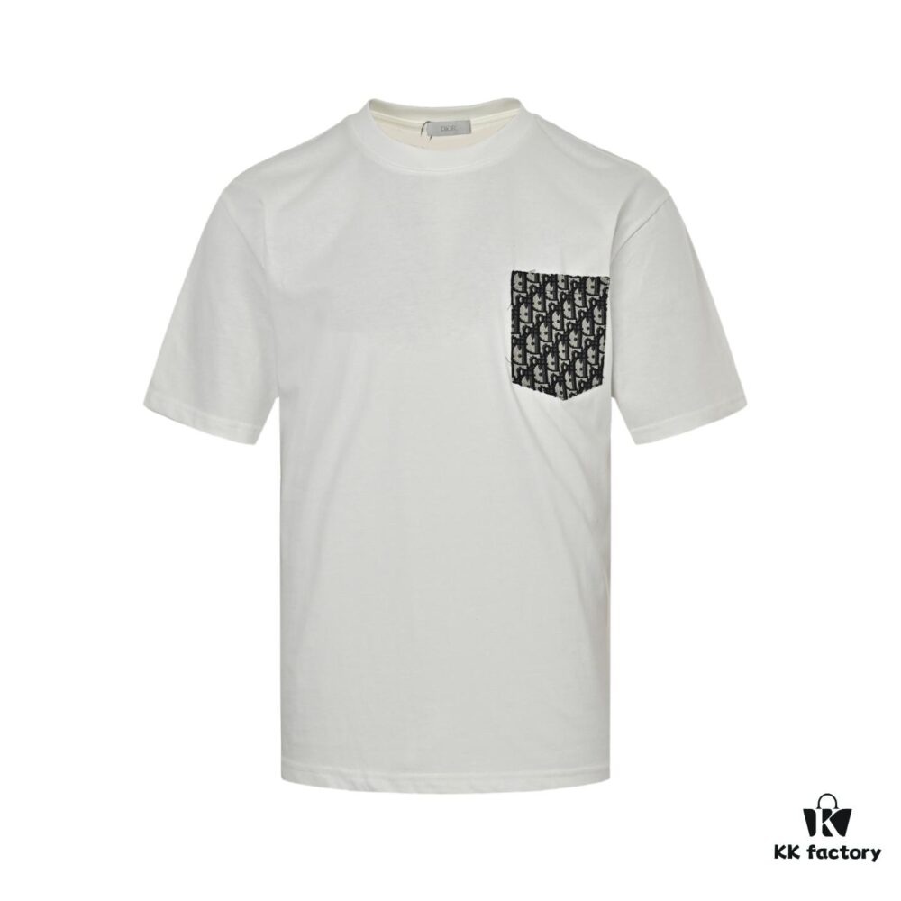 6931a044ccd8ab3d7af94034 Dior 25SS Vintage Jacquard Pocket Short Sleeve T-Shirt