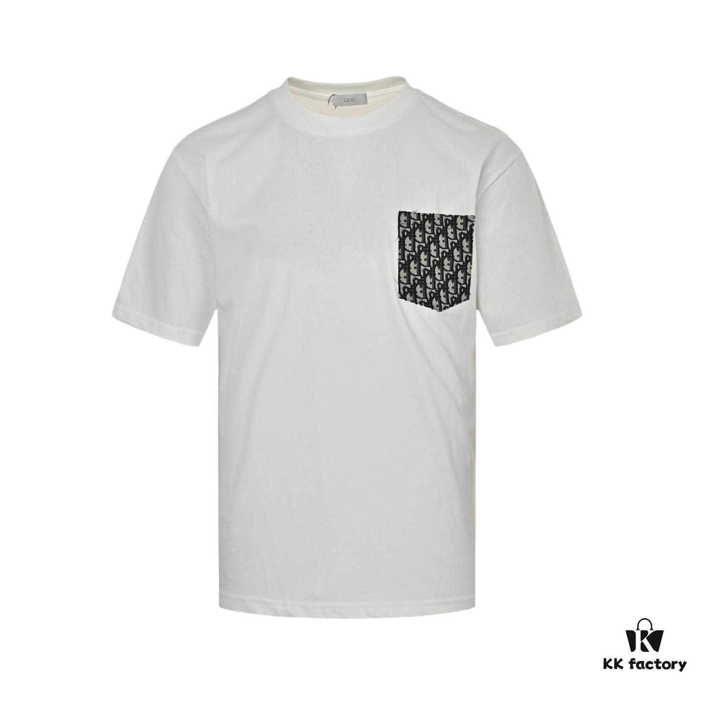 6931a044ccd8ab3d7af94034 Dior 25SS Vintage Jacquard Pocket Short Sleeve T-Shirt