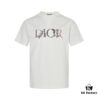 6931a045ccd8ab3d7af94047 Dior 22SS Embroidered Floral Letter Short Sleeve T-Shirt