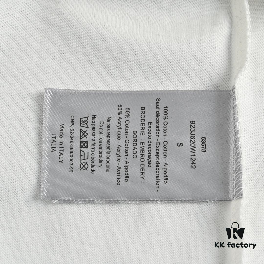 6931a045ccd8ab3d7af9404e Dior 22SS Embroidered Floral Letter Short Sleeve T-Shirt