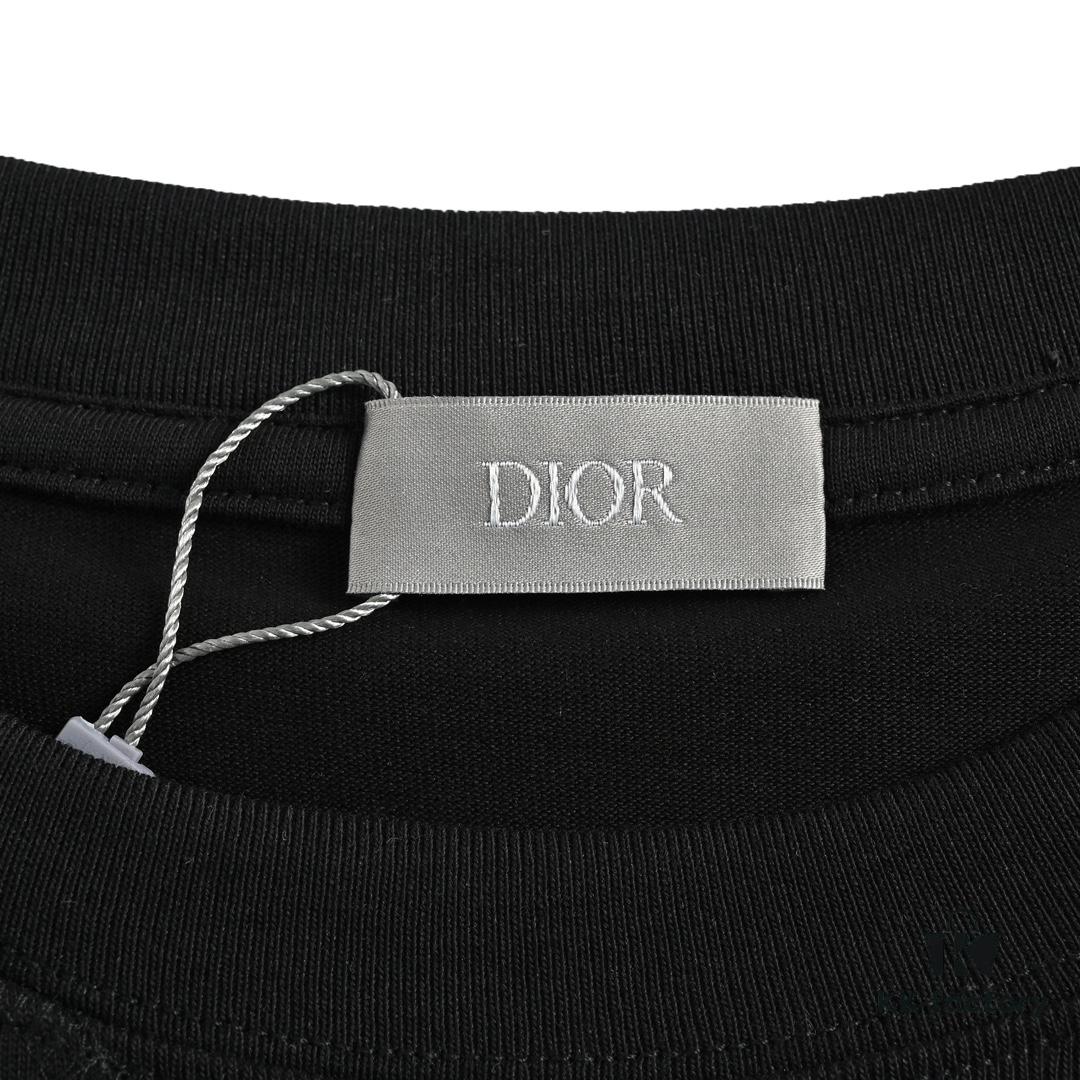 6931a046ccd8ab3d7af9405e Dior 22SS Embroidered Floral Letter Short-Sleeve