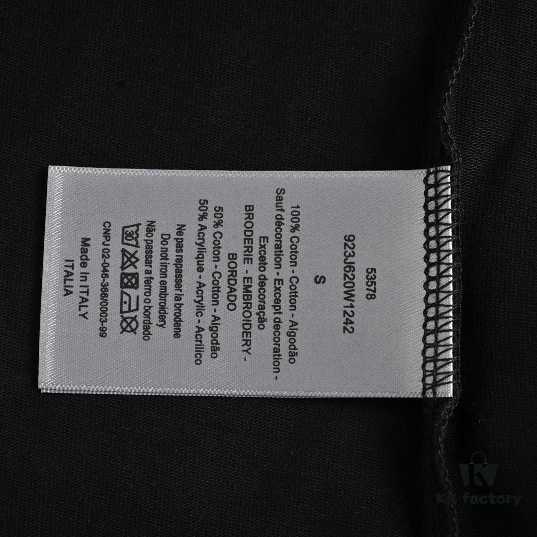 6931a046ccd8ab3d7af94061 Dior 22SS Embroidered Floral Letter Short-Sleeve