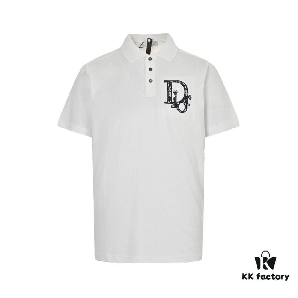 6931a049ccd8ab3d7af940a6 Dior 24SS Embroidered Polo Short-Sleeve Shirt