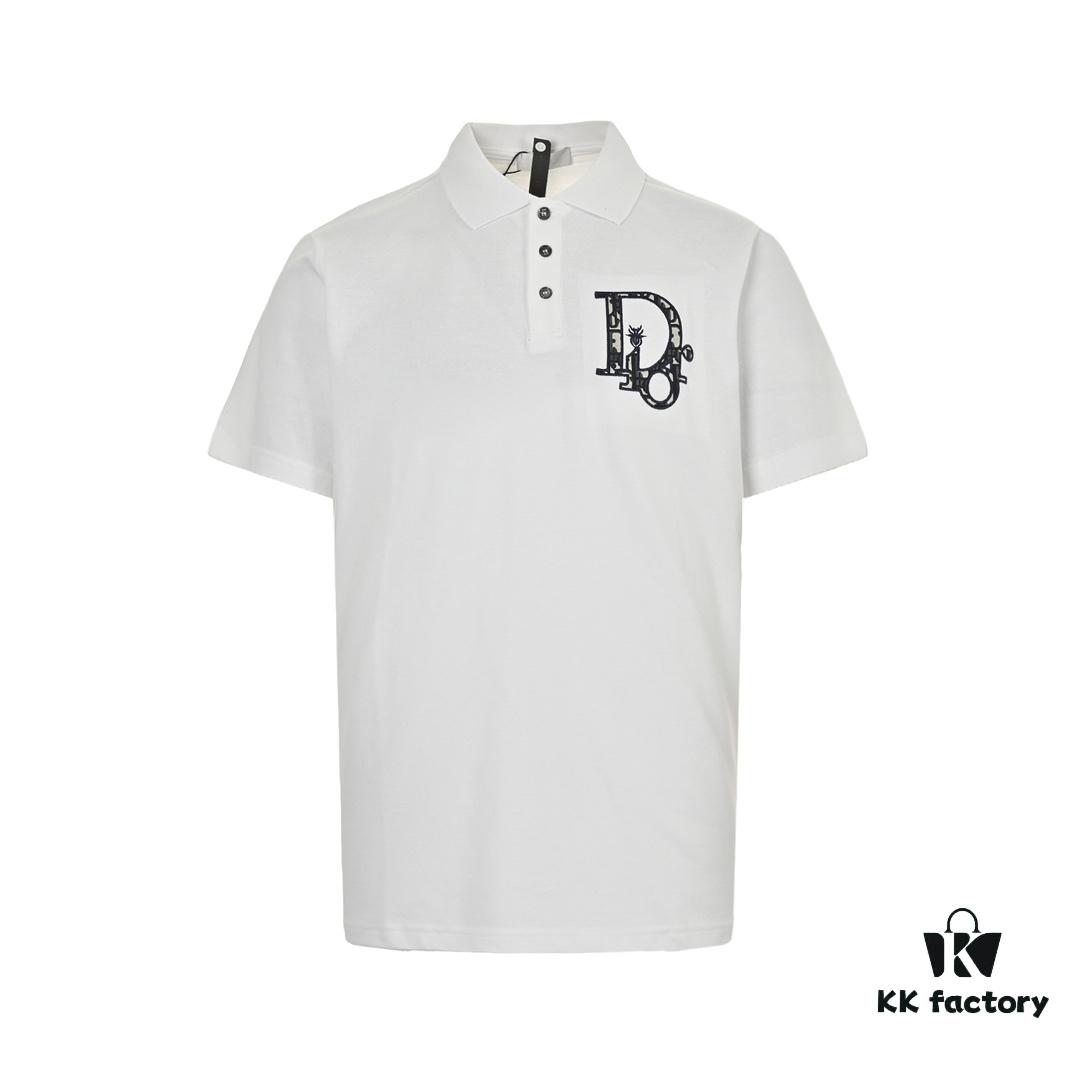6931a049ccd8ab3d7af940a6 Dior 24SS Embroidered Polo Short-Sleeve Shirt