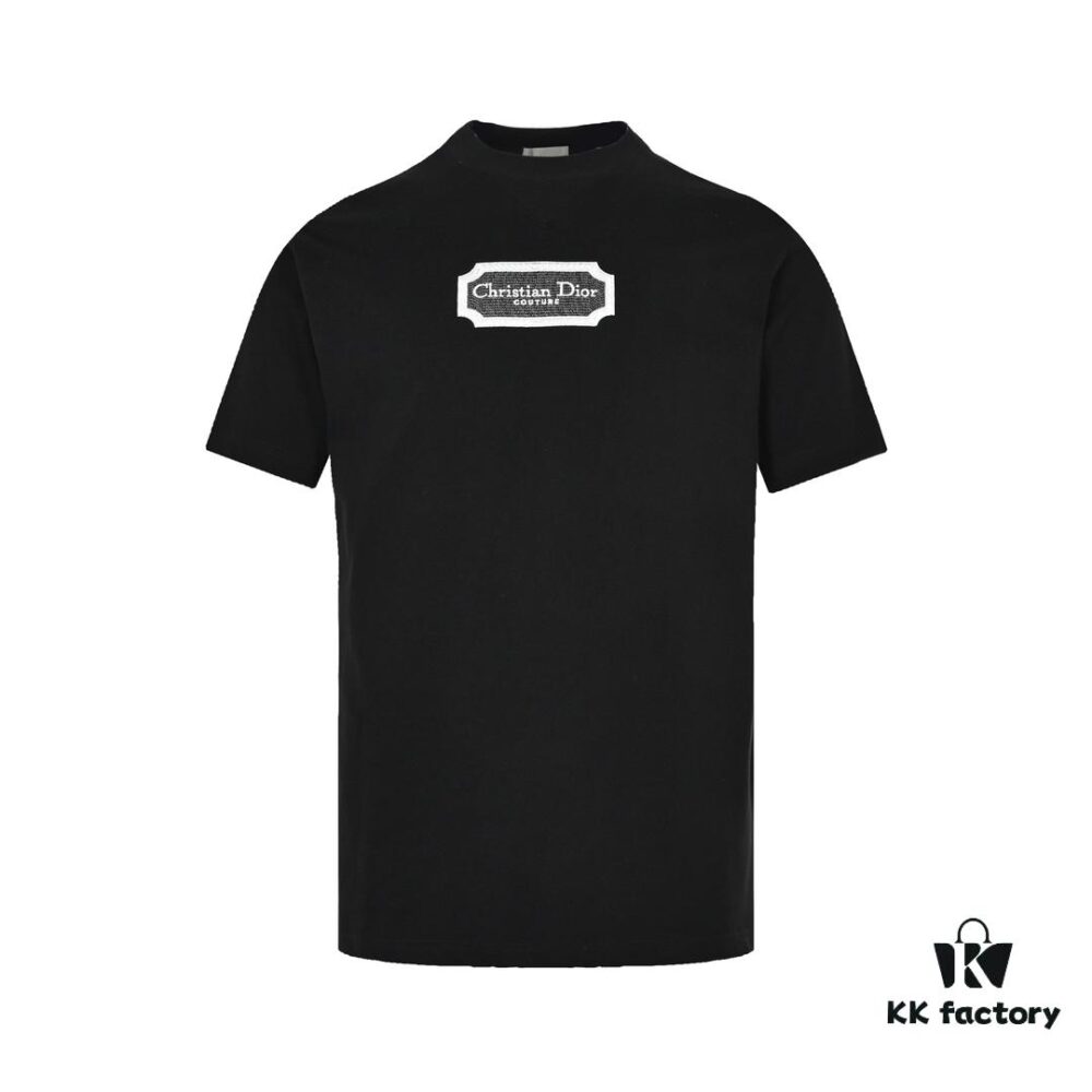6931a04accd8ab3d7af940b9 Dior 23SS Embroidered Silver Logo Short Sleeve T-Shirt