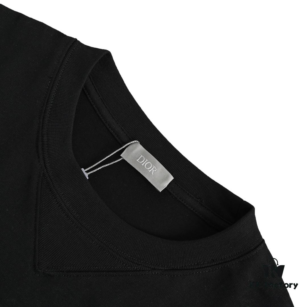 6931a04accd8ab3d7af940bc Dior 23SS Embroidered Silver Logo Short Sleeve T-Shirt