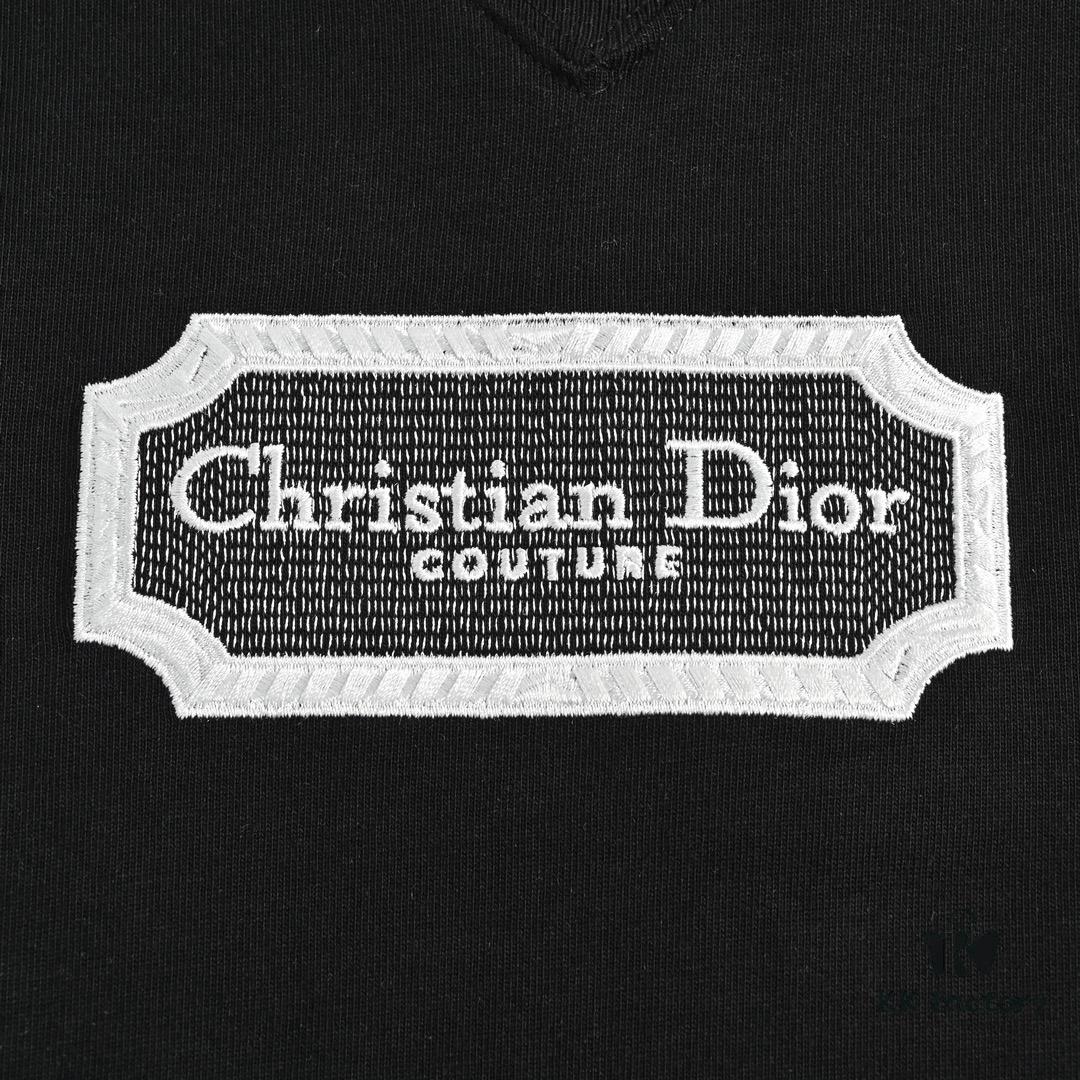 6931a04bccd8ab3d7af940be Dior 23SS Embroidered Silver Logo Short Sleeve T-Shirt