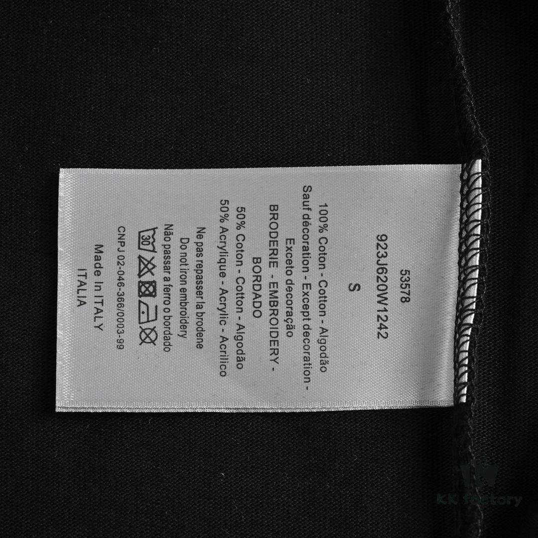 6931a04bccd8ab3d7af940c0 Dior 23SS Embroidered Silver Logo Short Sleeve T-Shirt