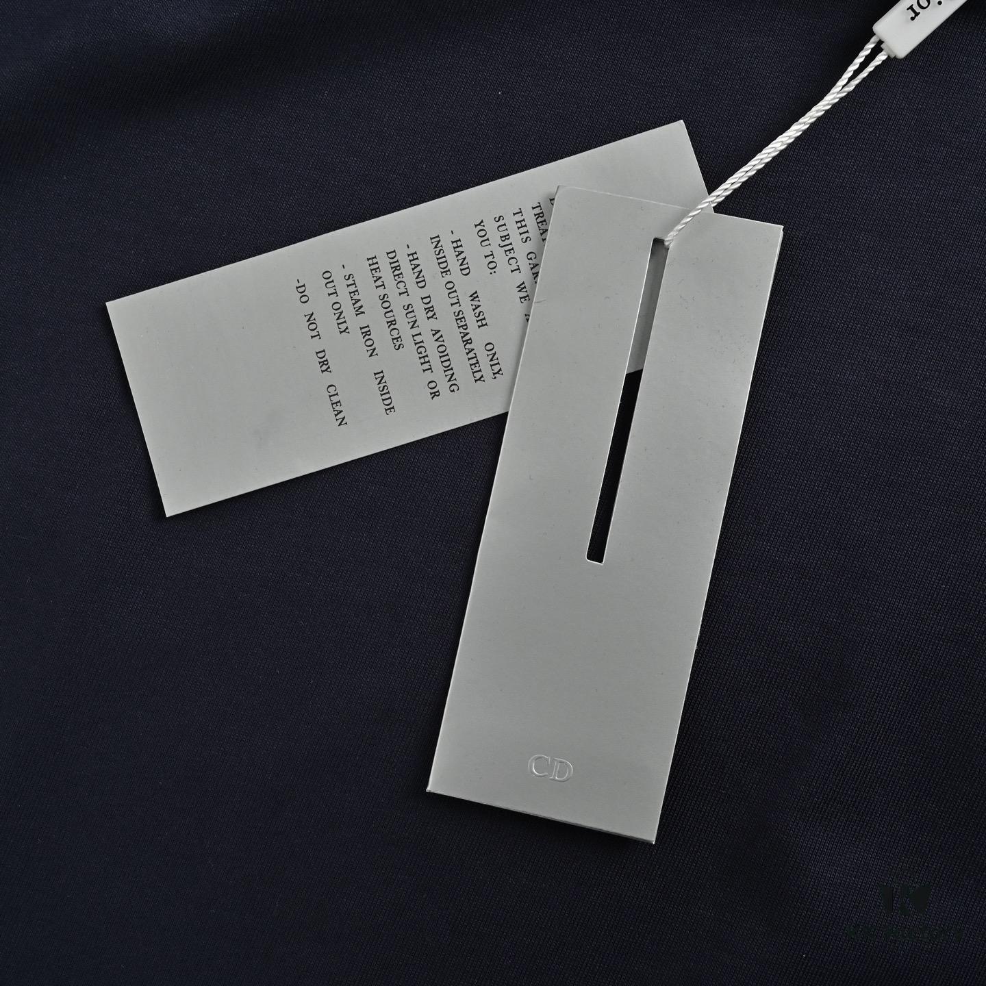 Dior Pocket Embroidered Letter Short Sleeve T-Shirt