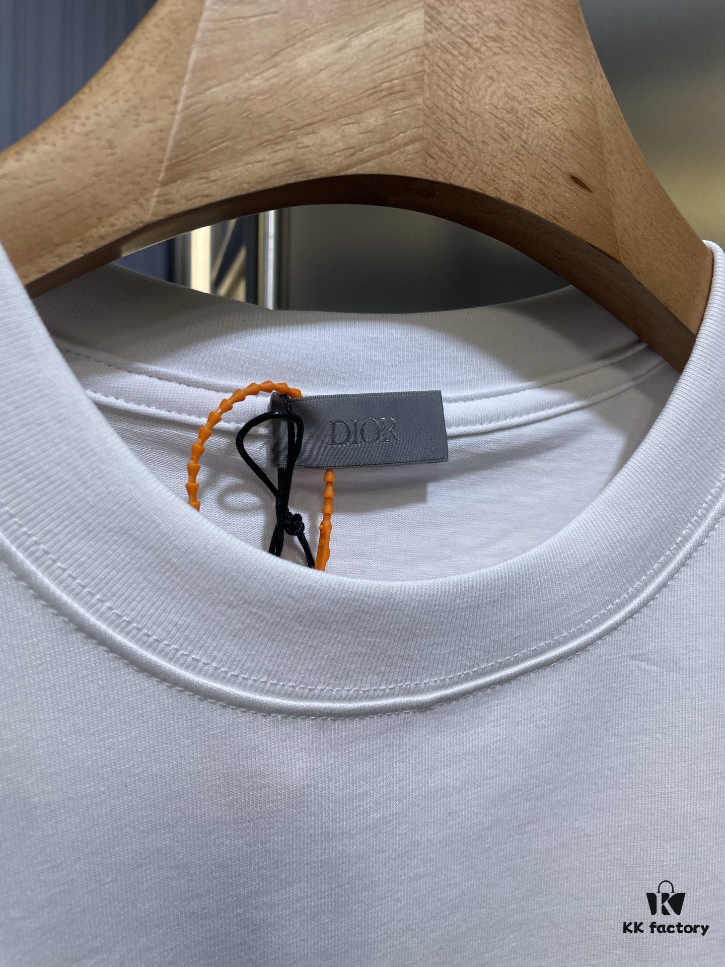 6931a04fccd8ab3d7af94114 DIOR Letter Embroidered Badge Logo Short Sleeve T-Shirt