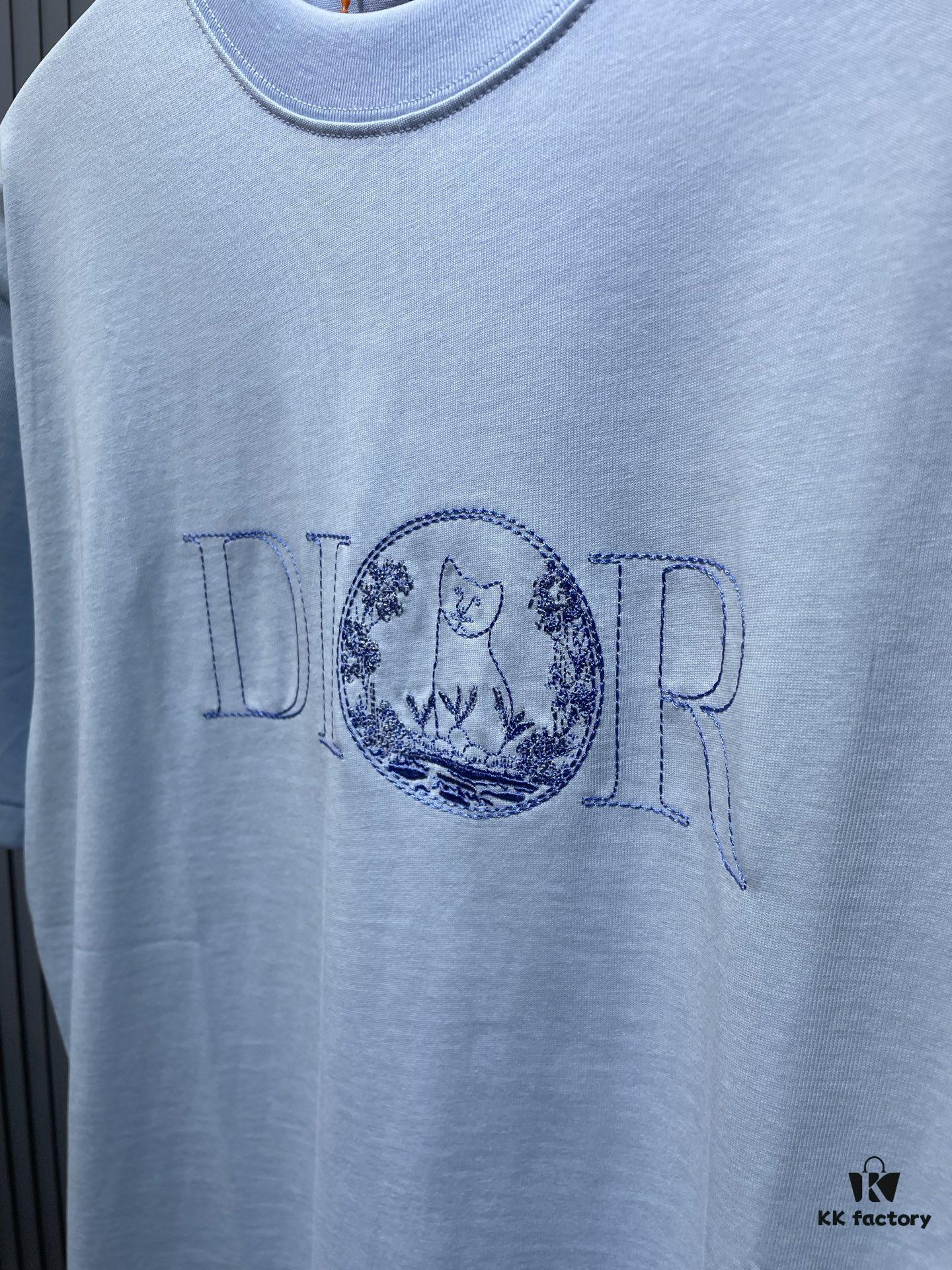 6931a04fccd8ab3d7af94118 DIOR Letter Embroidery Badge Logo Short Sleeve T-Shirt