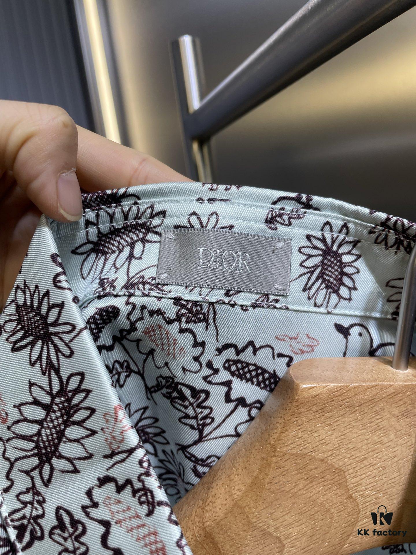 6931a051ccd8ab3d7af9414a Dior 2025SS Spring-Summer New Mulberry Silk Twill Long-Sleeve Shirt, Original Custom Fabric, Smooth and Soft Texture, Relaxed Casual Fit, Loose Unisex Design, Flattering on All Body Types