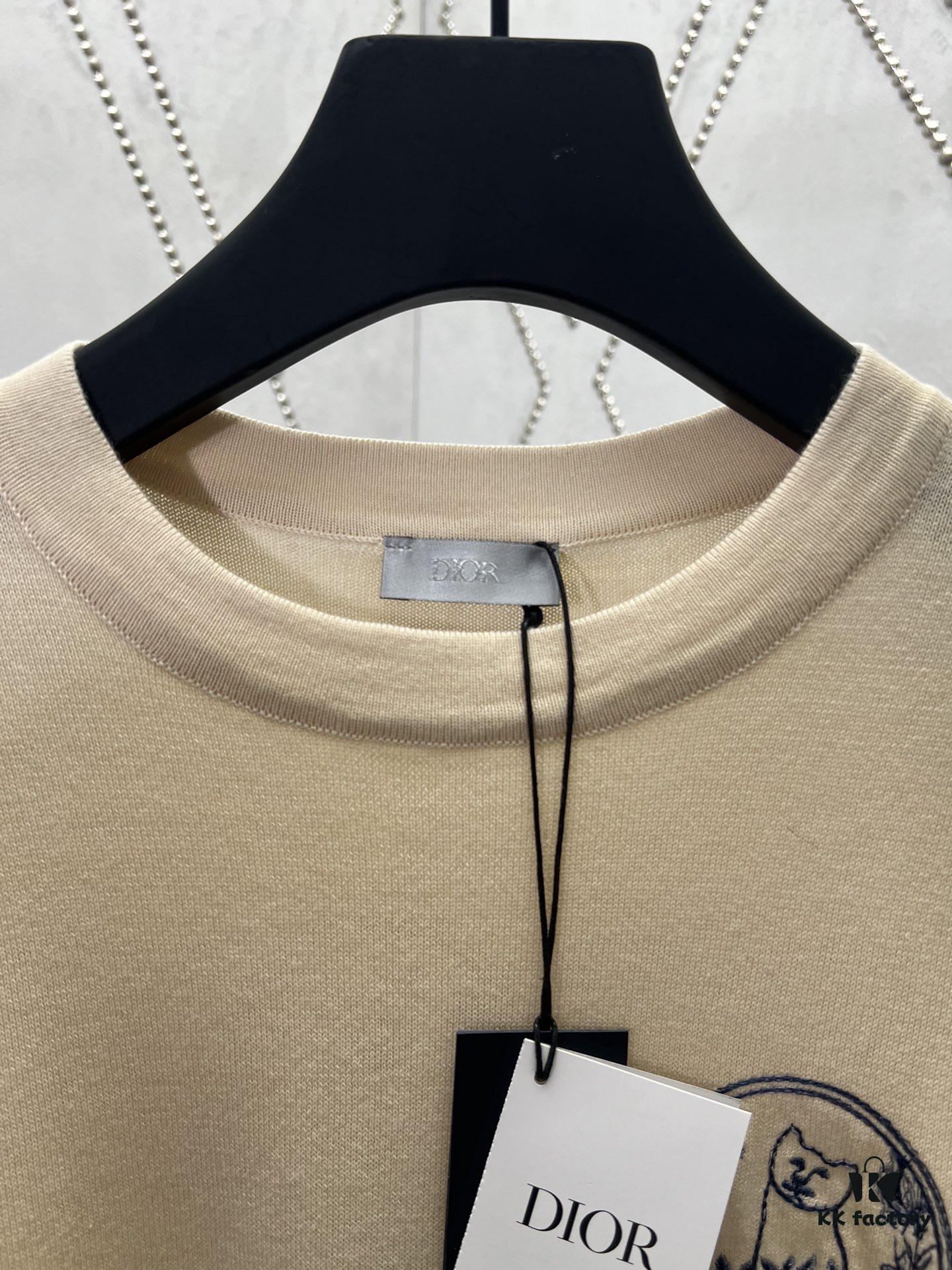 6931a055ccd8ab3d7af9419a Dior 25SS New Arrivals Knit T-Shirt from the DIOR AND HYLTON NEL Collaboration Collection