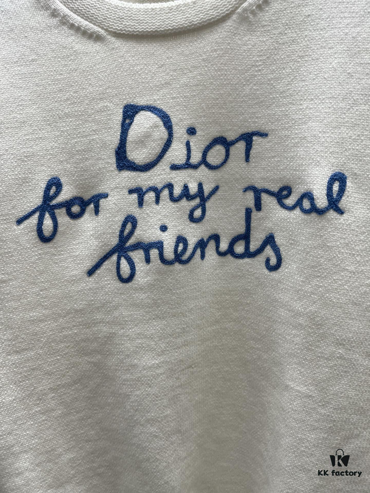 Dior 25SS New Arrivals Knitwear Featuring the Dior For My Real Friends Logo from the DIOR AND HYLTON NEL Collaboration Collection