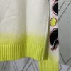 6931a059ccd8ab3d7af941ed Dior 25SS New Arrival Knitwear from the DIOR AND KAWS Limited Edition Collection. Crafted from white and yellow wool knit fabric, one sleeve features the DIOR AND KAWS signature embroidery, reinterpreting the Dior logo with a colorful serpentine design. The hem and cuffs are finished with contrasting details, perfect for pairing with classic jeans or shorts to create a striking look.