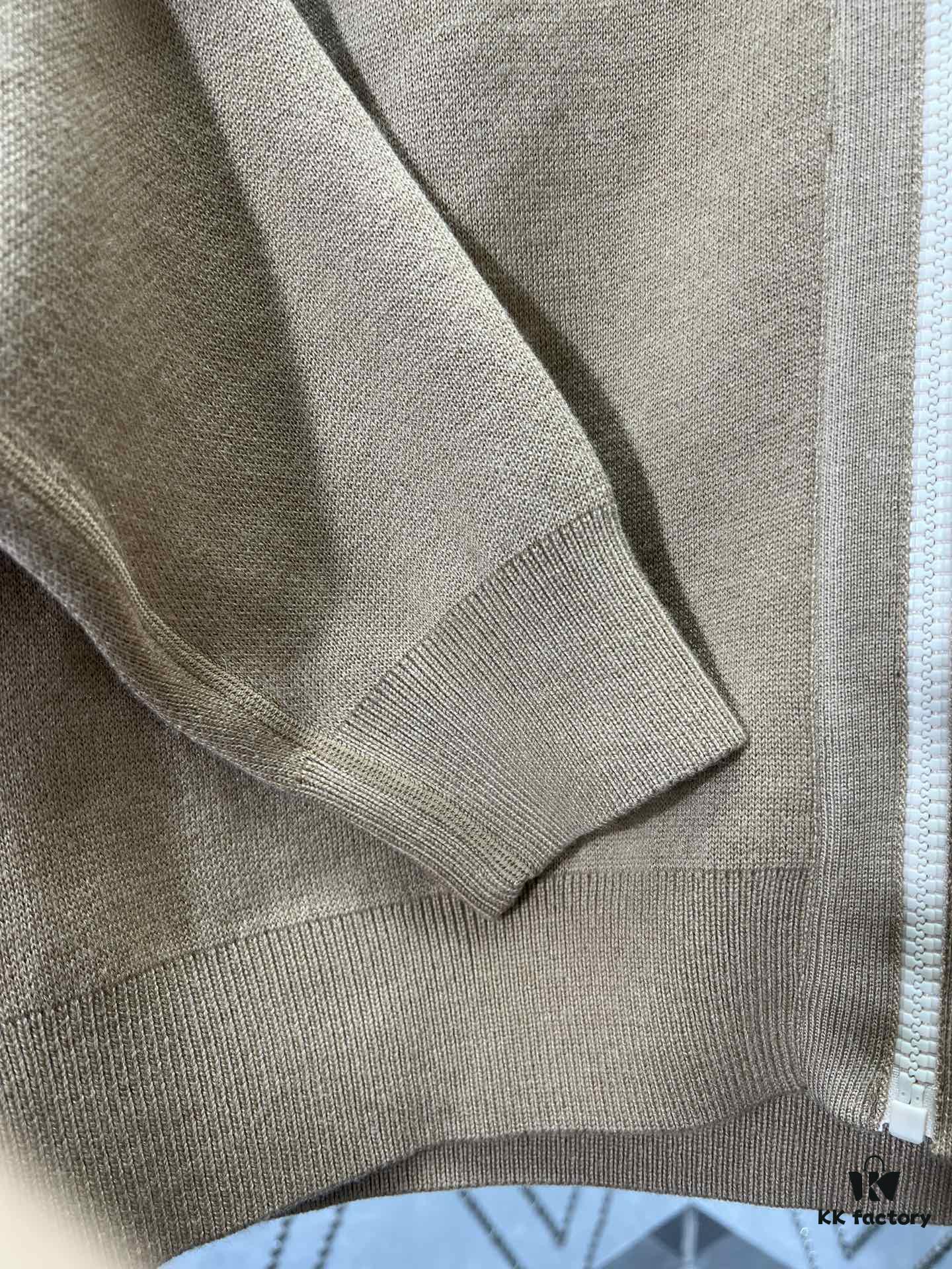 Dior 25SS Classic Best-Selling Reversible Cashmere Hooded Cardigan with Vintage Flower Pattern, High-End Version, Unisex