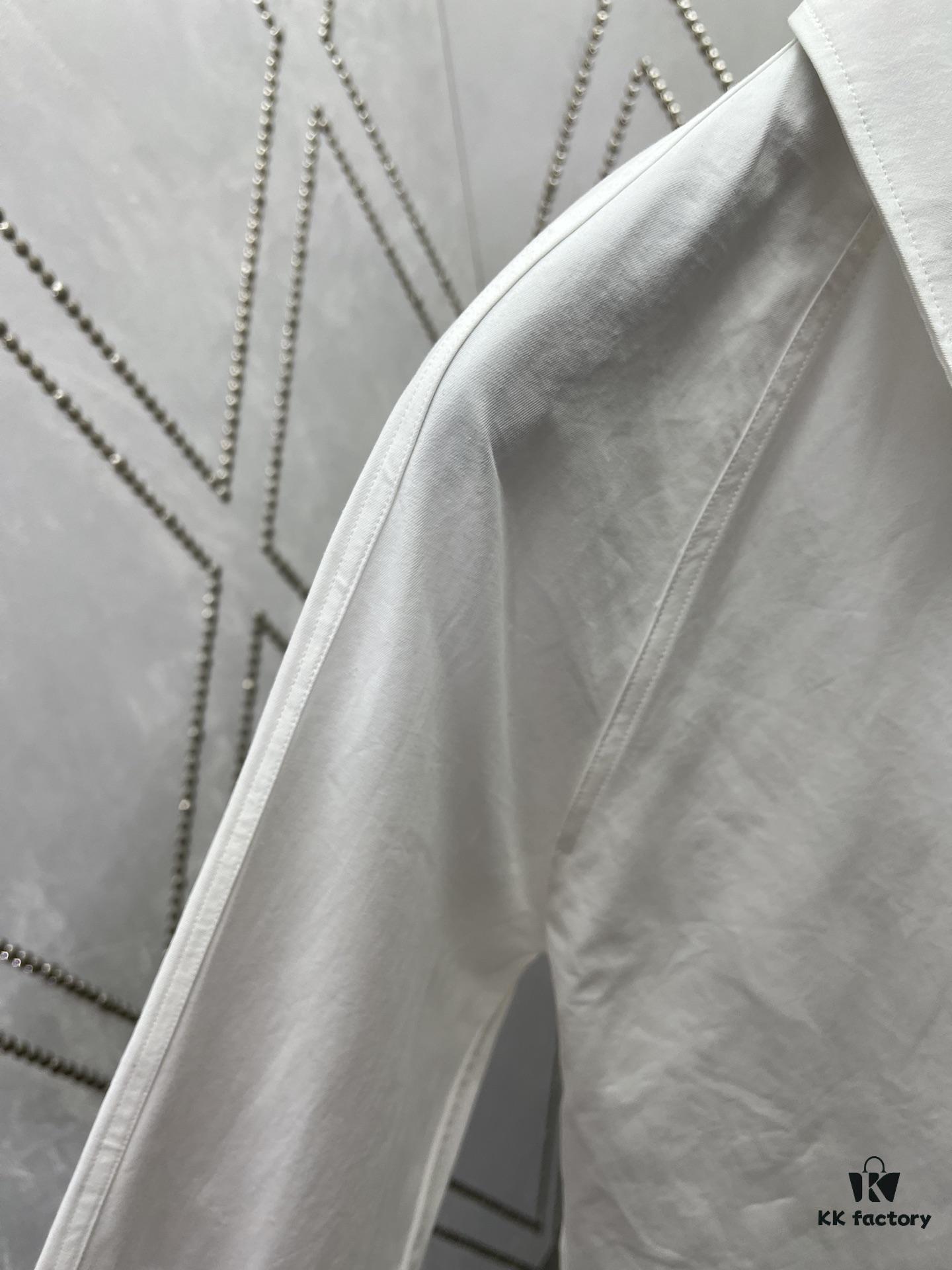 6931a05dccd8ab3d7af94238 Dior 25SS New Arrival Zip Shirt Featuring the Dior For My Real Friends Logo from the DIOR AND HYLTON NEL Collaboration Collection, Crafted in White Cotton Twill with a Full Metal Zip Closure and Buttoned Flap Pocket at the Chest, Stylish Design for a Refined Modern Casual Look