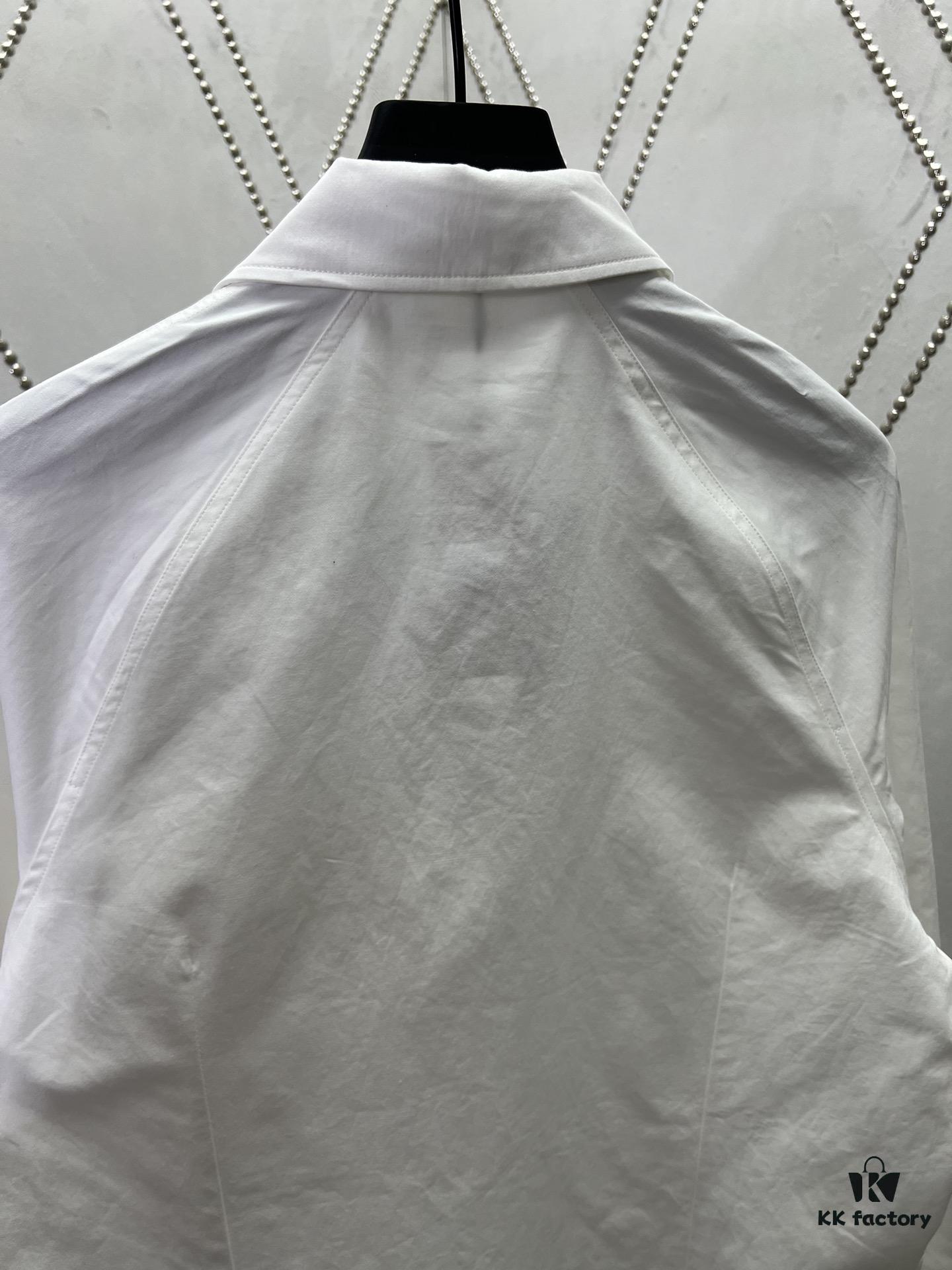 6931a05dccd8ab3d7af9423d Dior 25SS New Arrival Zip Shirt Featuring the Dior For My Real Friends Logo from the DIOR AND HYLTON NEL Collaboration Collection, Crafted in White Cotton Twill with a Full Metal Zip Closure and Buttoned Flap Pocket at the Chest, Stylish Design for a Refined Modern Casual Look