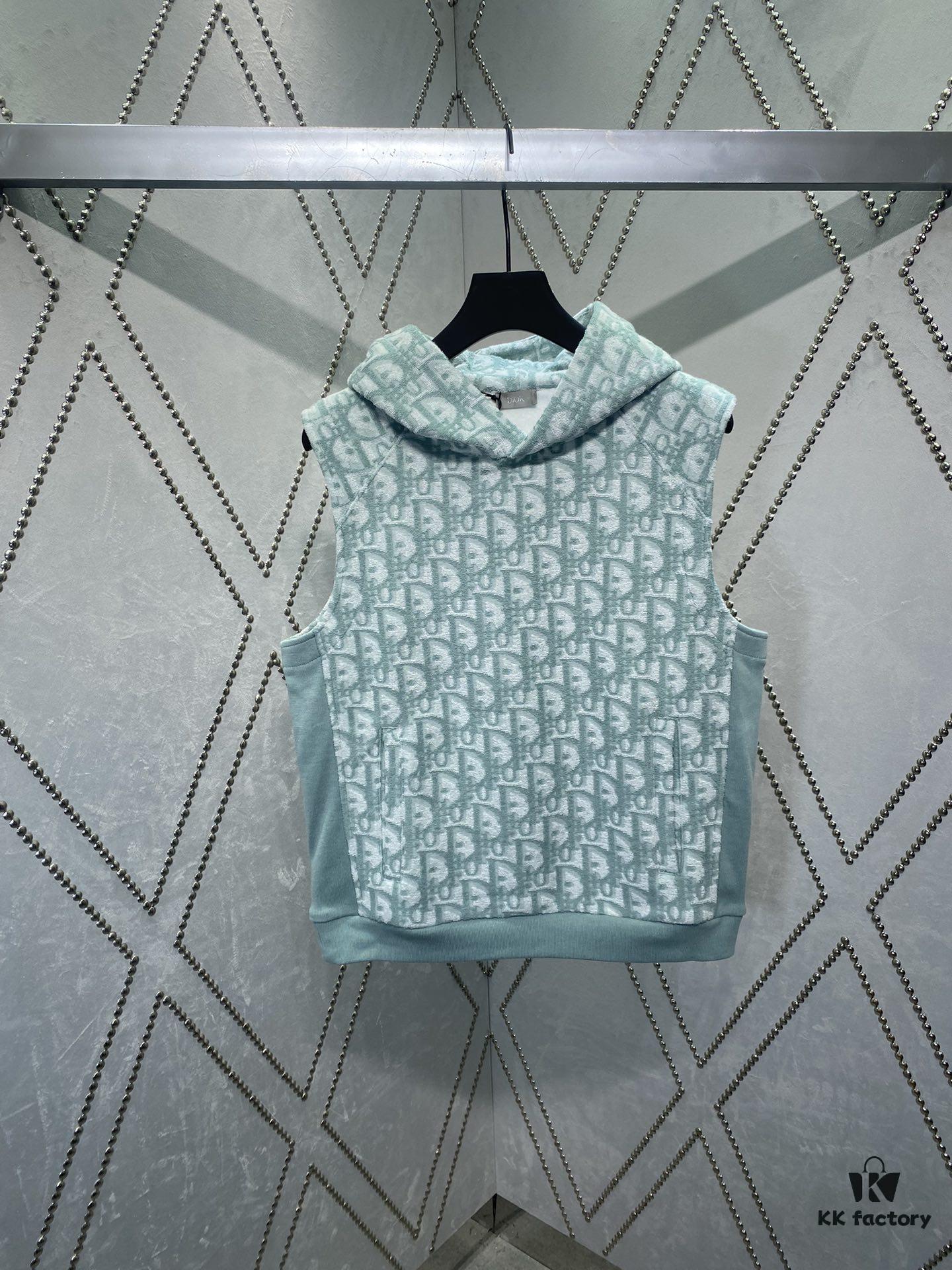 6931a05dccd8ab3d7af9423f Dior 24SS New Arrival Sleeveless Hooded Sweatshirt from the 2024 Beachwear Capsule Collection, Featuring the Iconic Oblique Print