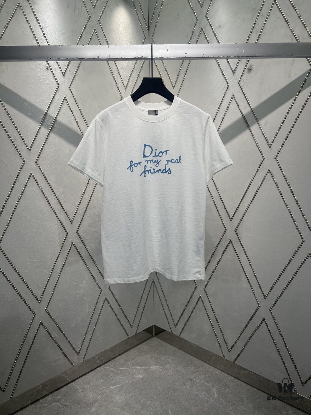 6931a05eccd8ab3d7af94252 Dior 25SS New Arrival T-Shirt from the Dior and Hylton Nel Collaboration Collection Features 'Dior For My Real Friends' Logo