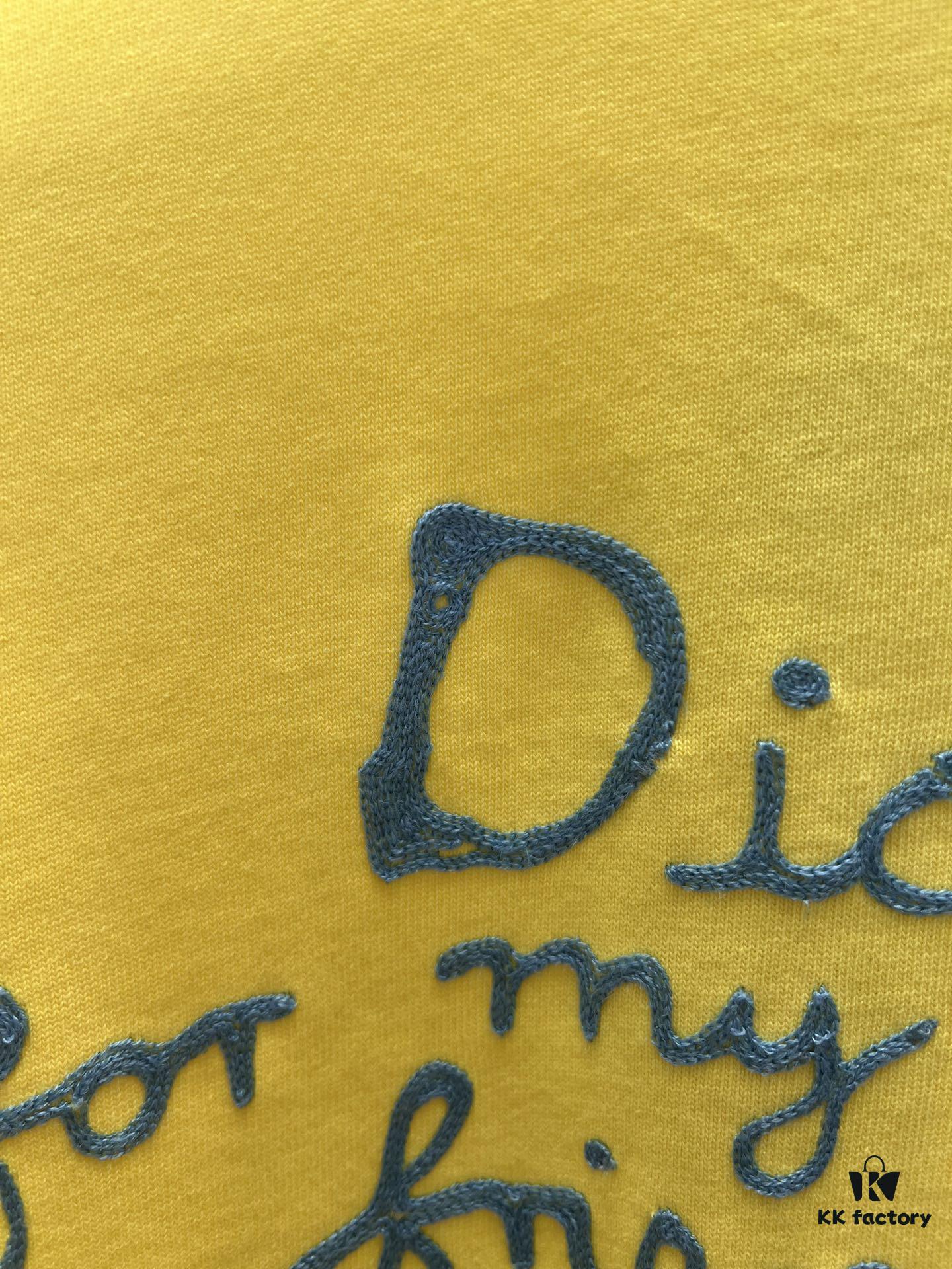 6931a05fccd8ab3d7af9425f Dior 25SS New Arrival T-Shirt Featuring the Dior For My Real Friends Logo from the DIOR AND HYLTON NEL Collaboration Collection