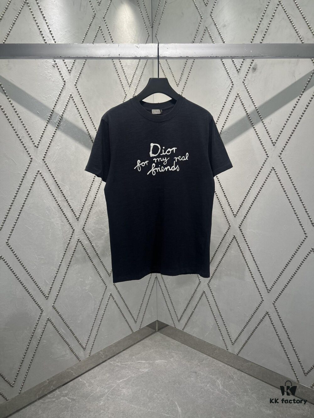 6931a05fccd8ab3d7af94264 Dior 25SS New Arrival T-Shirt from the Dior and Hylton Nel Collaboration Collection Features 'Dior For My Real Friends' Logo