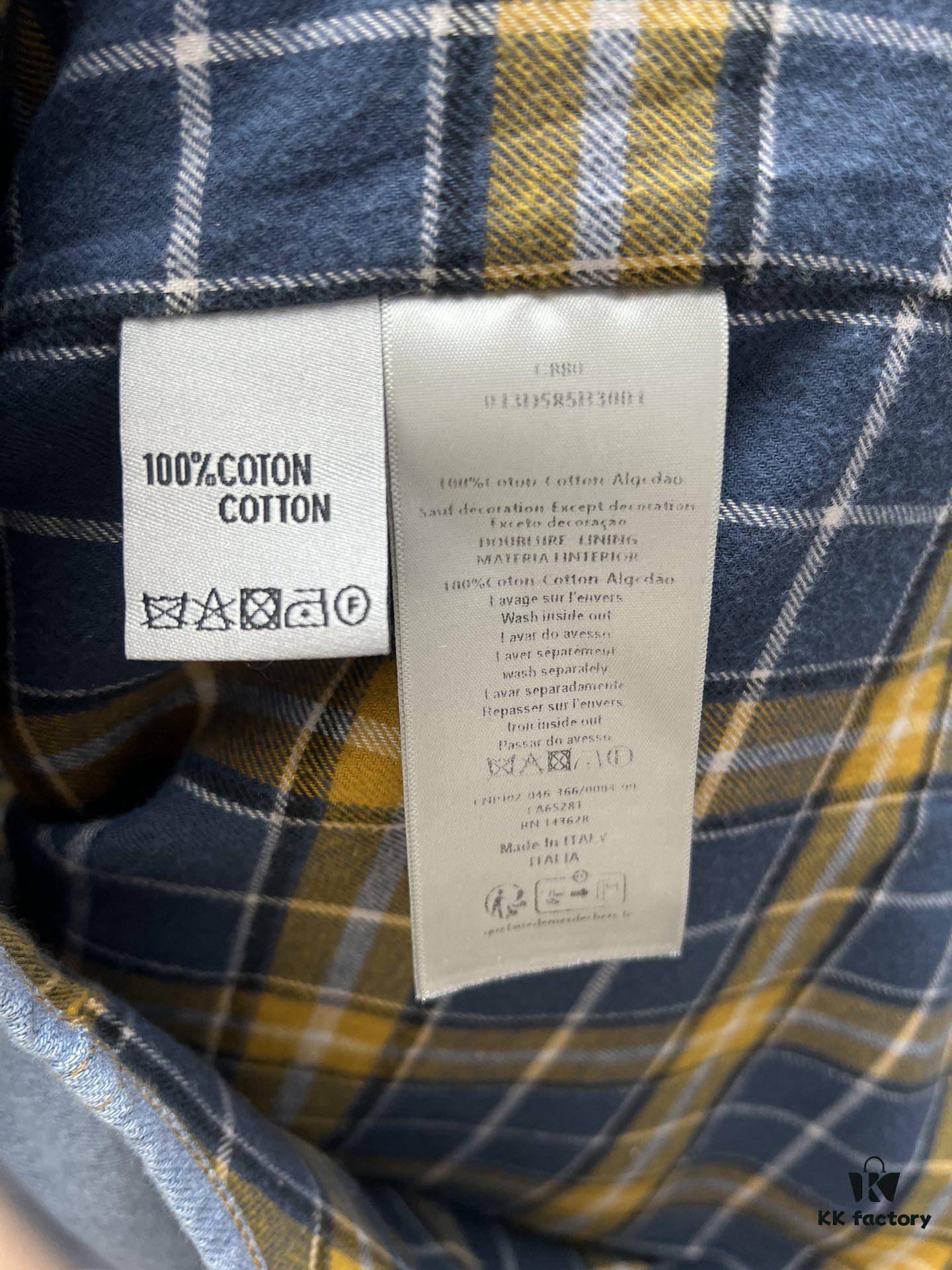 6931a060ccd8ab3d7af94274 Dior 25SS Spring Collection New Arrival Denim Shirt with Single-Breasted Button Closure and Chest Embroidered Logo Unisex Style