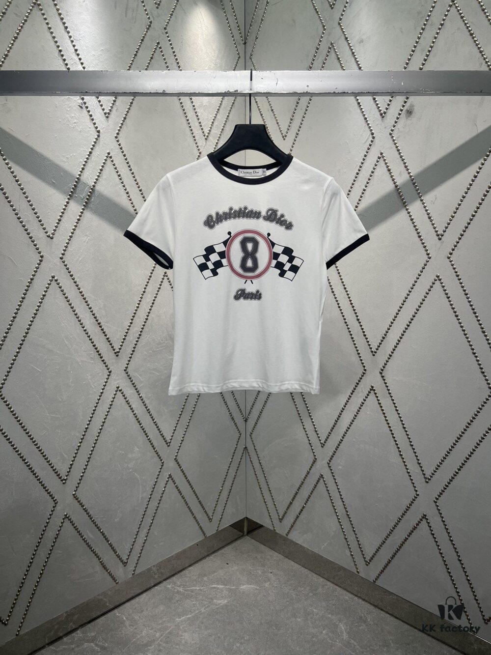 6931a061ccd8ab3d7af94296 Dior 25SS Early Spring New Arrival Sporty Checkered Print T-Shirt