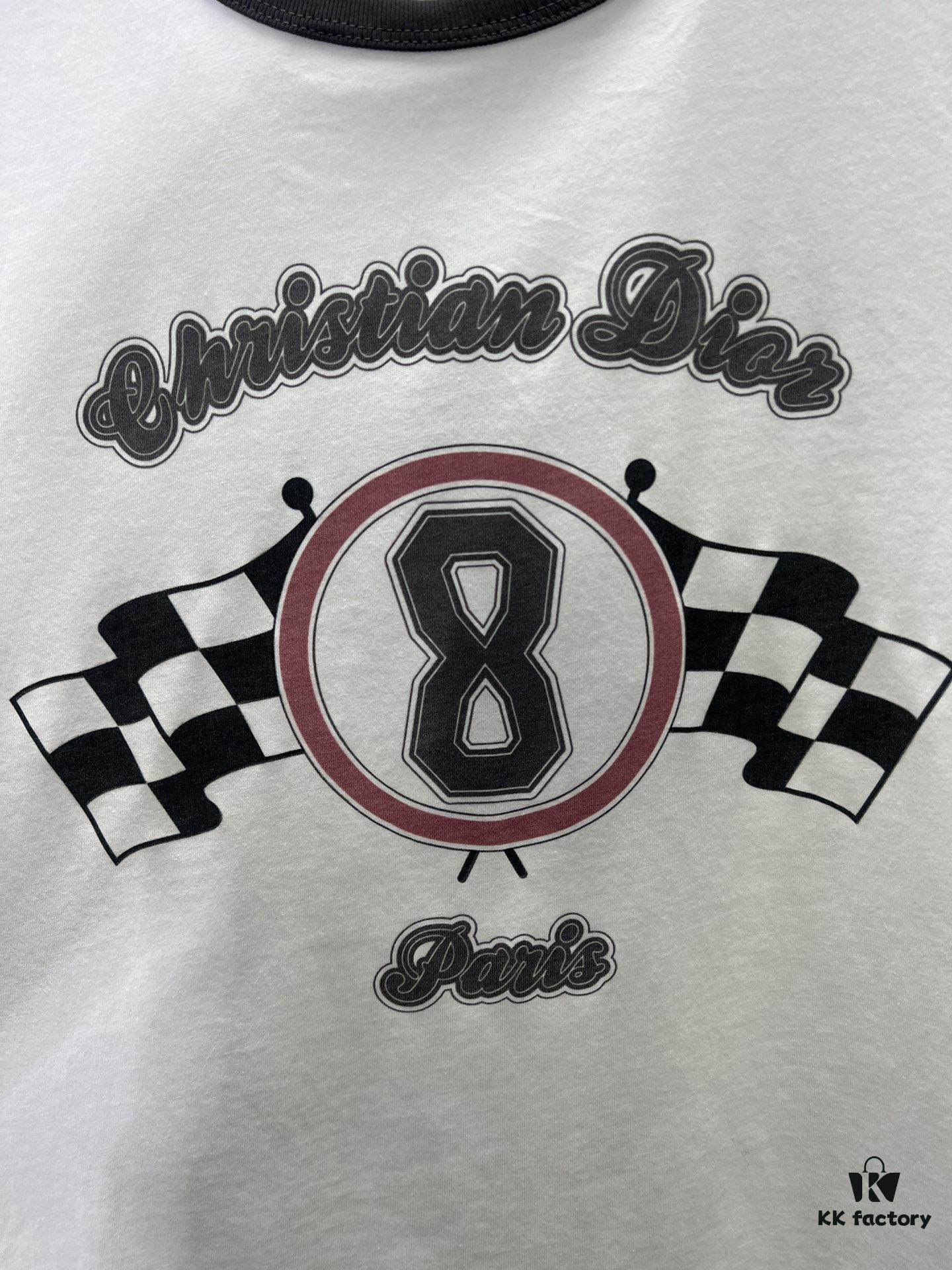 Dior 25SS Early Spring New Arrival Sporty Checkered Print T-Shirt