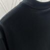Dior 25SS New Arrival T-Shirt Featuring Dior Archives Labels in 3D Embossed Design, Made from Black Cotton Poplin Knit, Relaxed Fit with Flocked Logo on Chest, Unisex Style Ideal for Pairing with Wide-Leg Shorts